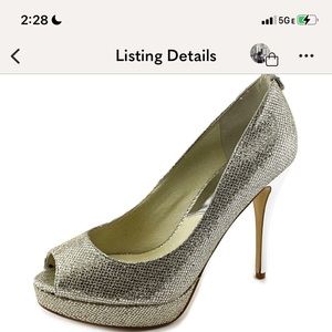 Michael Michael Kors York Platform Peep-toe Platform Heels, Gold